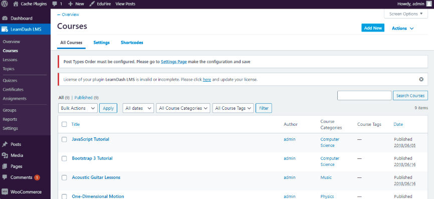 Change course id without plugin