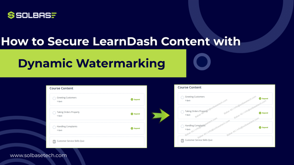 How to Secure LearnDash Content with Dynamic Watermarking
