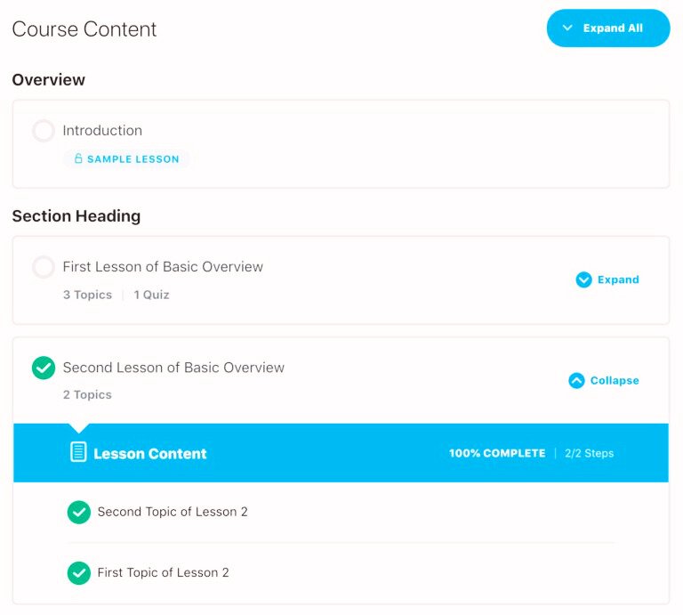 learndash course content