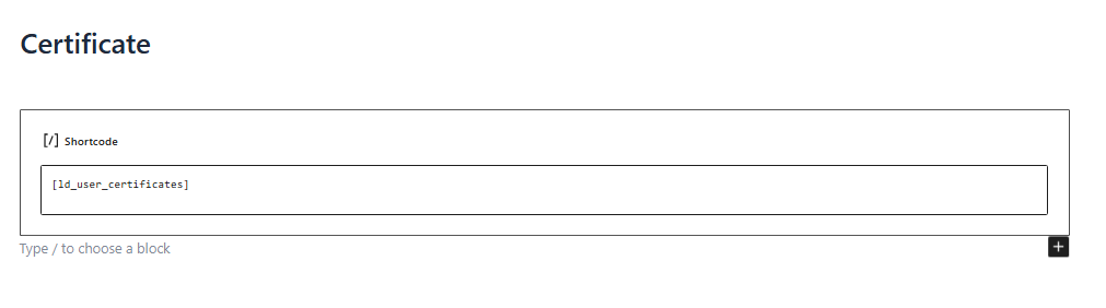 learndash shortcode