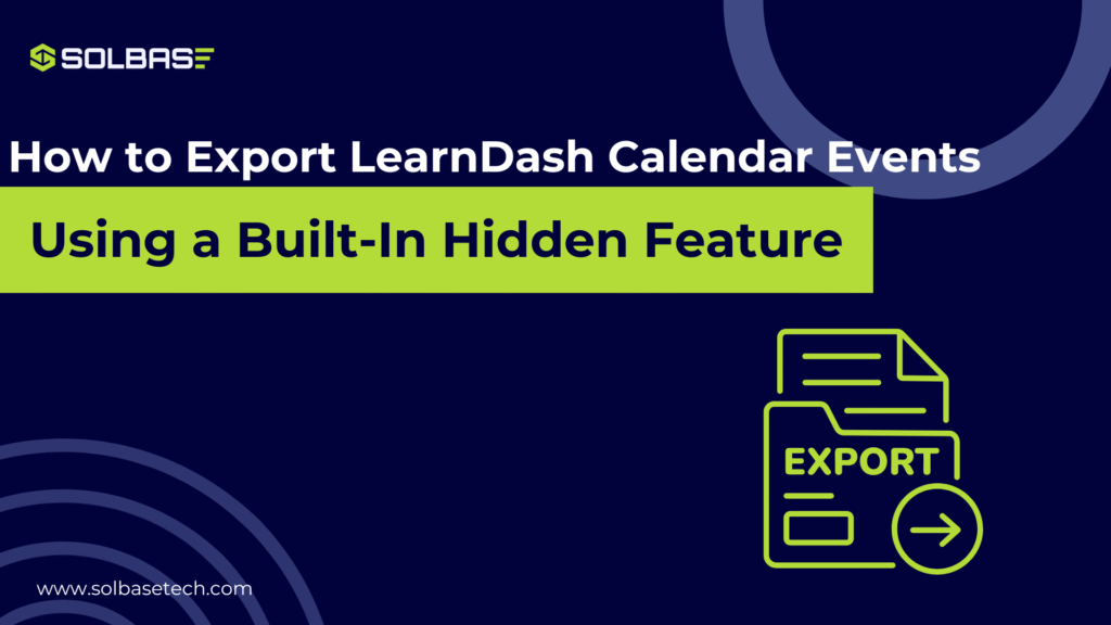 Export LearnDash Calendar Events